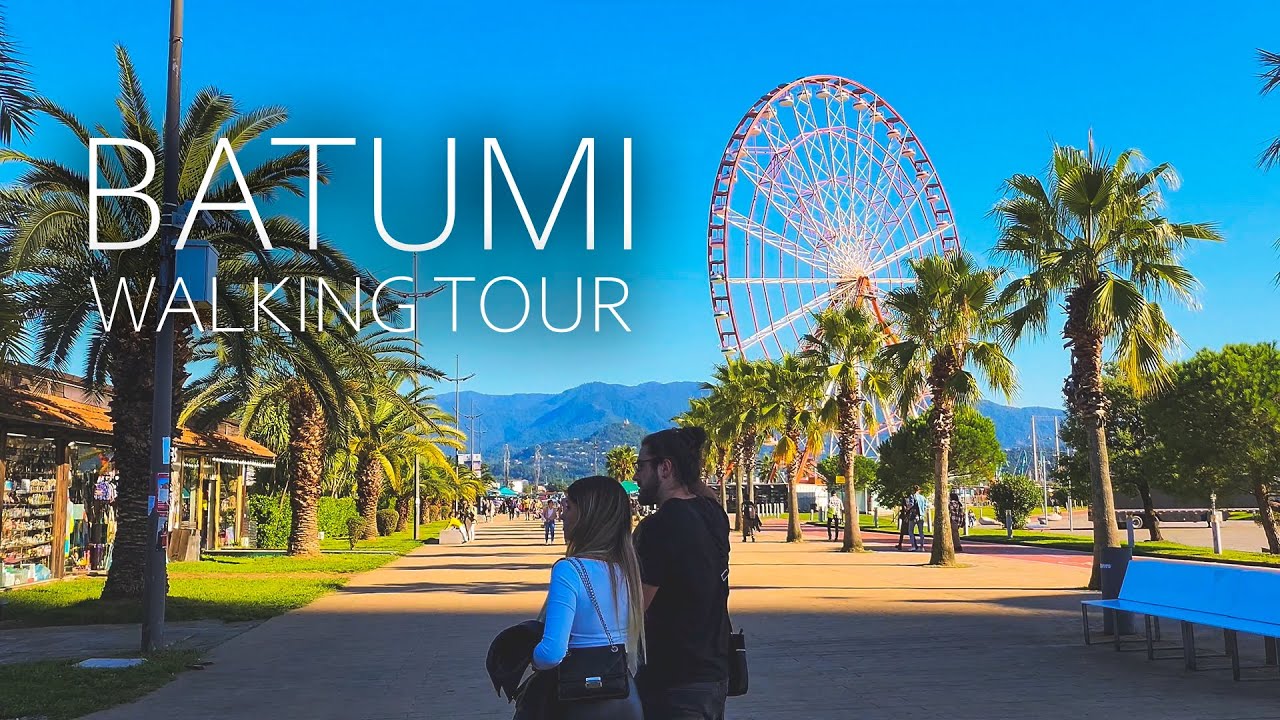 Batumi, Georgia walking tour in SUNNY MORNING