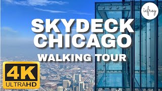 [4K] SKYDECK CHICAGO and THE LEDGE, WILLIS TOWER │CHICAGO, ILLINOIS 🇺🇸 │