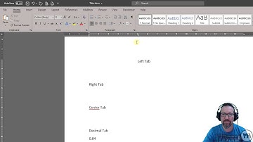 Level 1 Word Lesson 13: Tabs in Word
