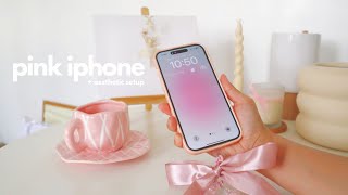 pink iphone 🎀 aesthetic setup + iphone accessories haul 🌷✨