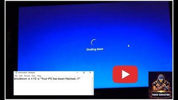 shutdown virus for windows using notepad