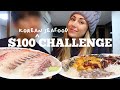 $100 KOREAN RAW FISH CHALLENGE 🐙🇰🇷👫 MUKBANG