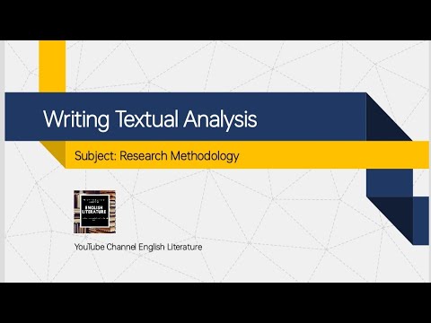 Writing Textual Analysis