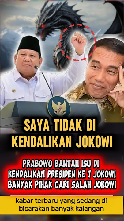 PRESIDENT PRABOWO DENIES HE IS AFRAID OF JOKOWI'S 10 YEARS OF PERFORMANCE #purbaya