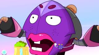 Carton Robot Monster Tickled