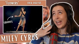 Vocal Coach Reaction to MILEY CYRUS - Flowers LIVE at the 66th Grammys | (& Analysis)