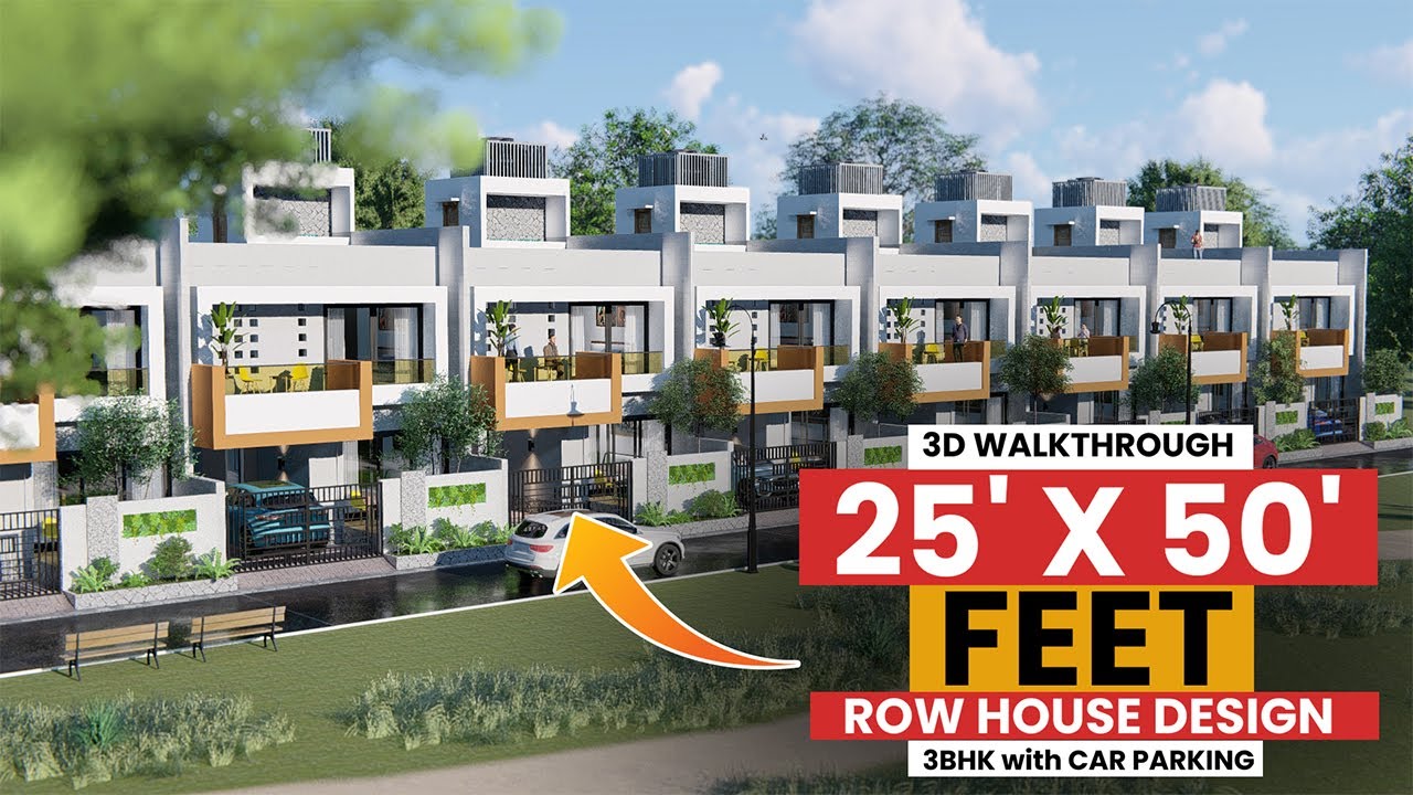 25X50 House Design | 25*50 House Plan with Car Parking | Row House ...