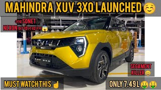 Mahindra XUV 3XO 2024 😀 | only 7.49 lakhs | #mahindra