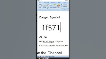 How to insert #danger  Symbol In #computerthecourse #msword #shorts