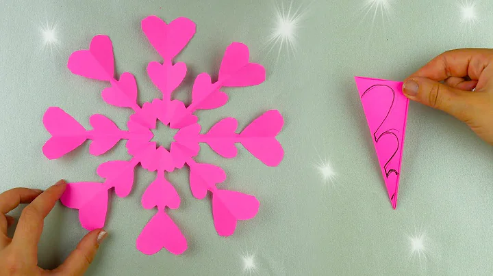 Paper Cutting Design❄️How to make a heart snowflake [Clear tutorial fast and easy]