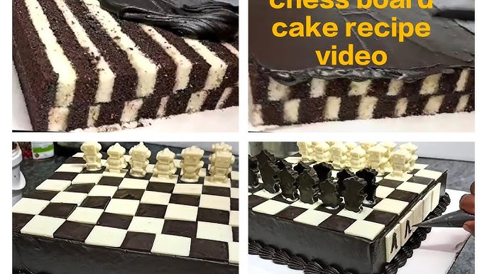 352 Bolo Xadrez de O Gambito da Rainha / Chess Cake from The Queens  Gambit (Netflix) 