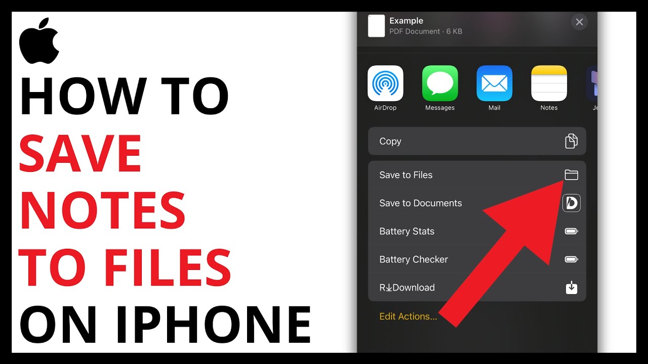 How to Save Note to Files on iPhone [SIMPLE GUIDE] - YouTube