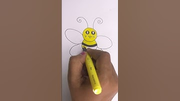 Bee Drawing | Easy Drawing Tutorial Step by Step | How to draw Easy and Simple