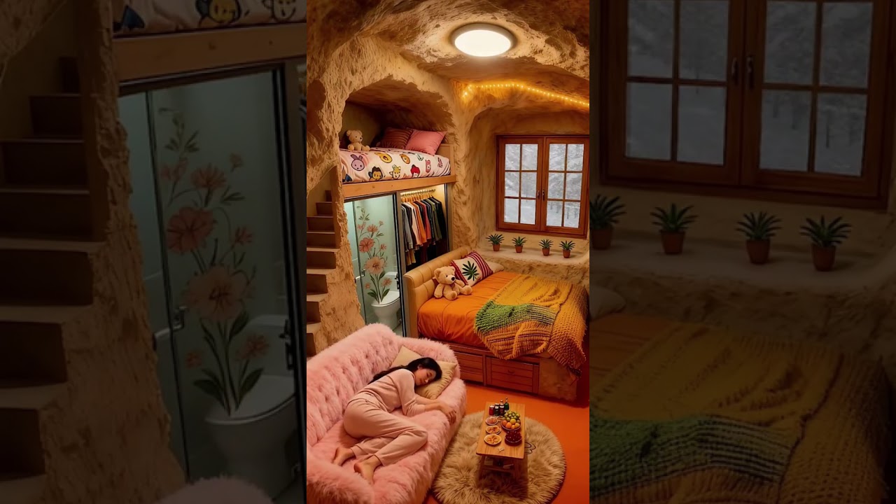 The ultra modern facility into the mountain cave. 