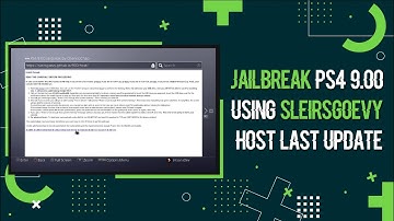 Jailbreak PS4 9.00 Using sleirsgoevy Host Last Update