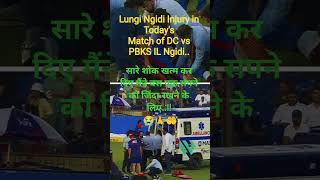 Lungi Ngidi Injury in Today'sMatch of DC vs PBKS IL Ngidi..