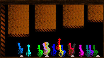 Unicycle Crush - Survival Stickman Unicycle Race in Algodoo