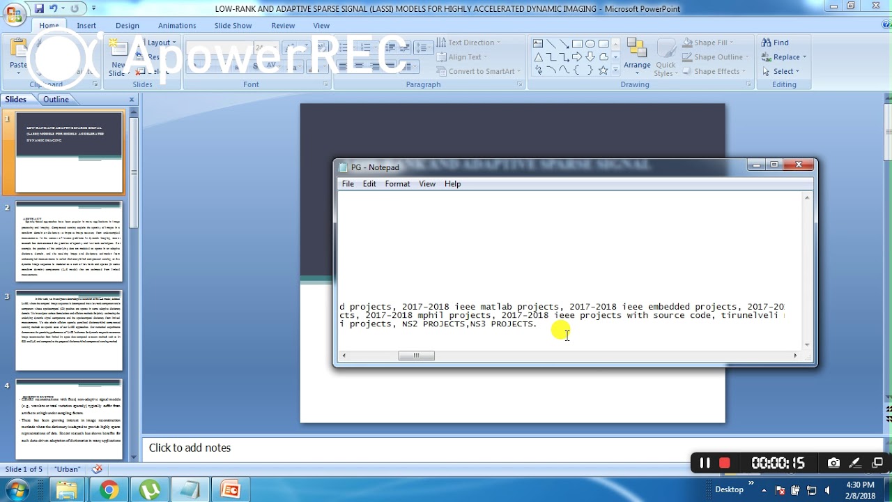 IEEE 2017-2018 IMAGE PROCESSING LOW RANK AND ADAPTIVE SPARSE SIGNAL ...