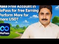 Create MePass Account Perform Options Claim Daily for mining and earning