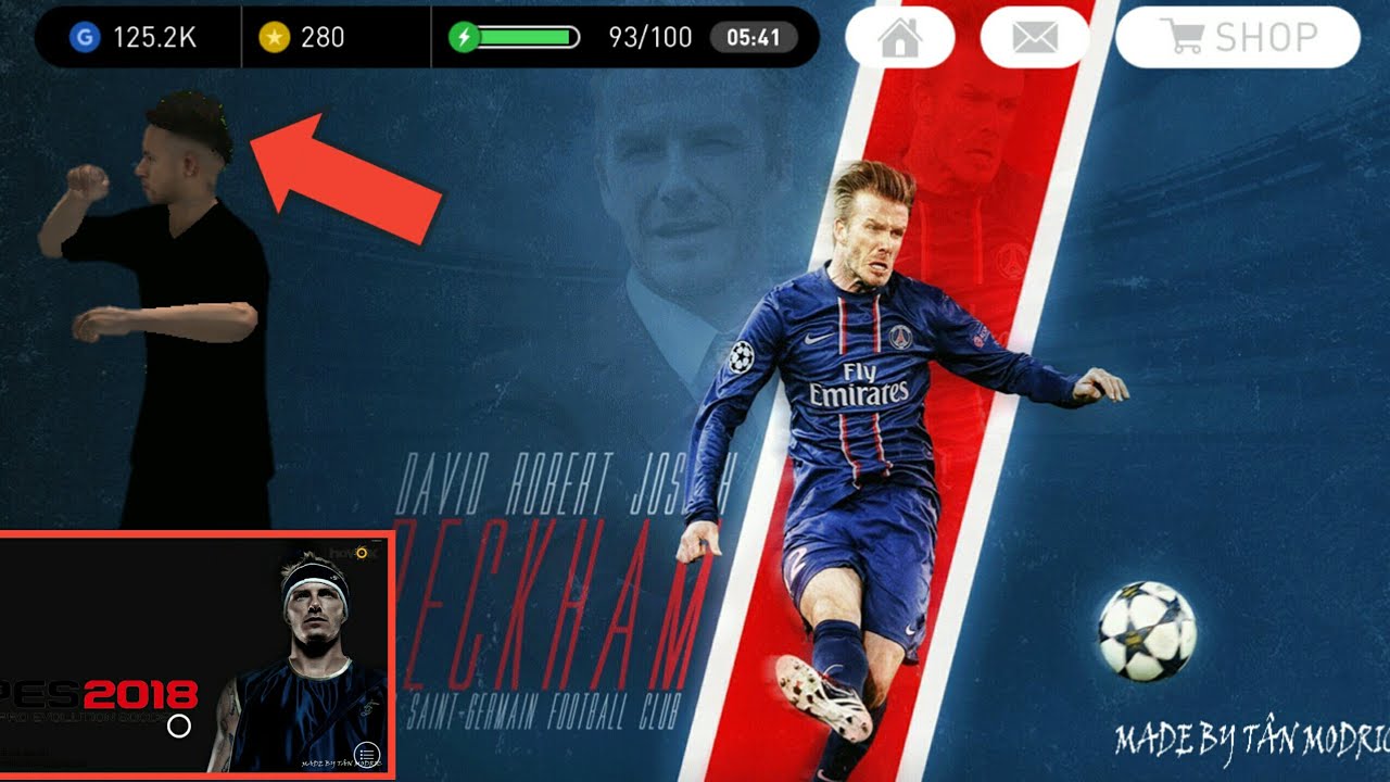 Pes 2018 mobile patch David Beckham mod menu | version 2.3.3