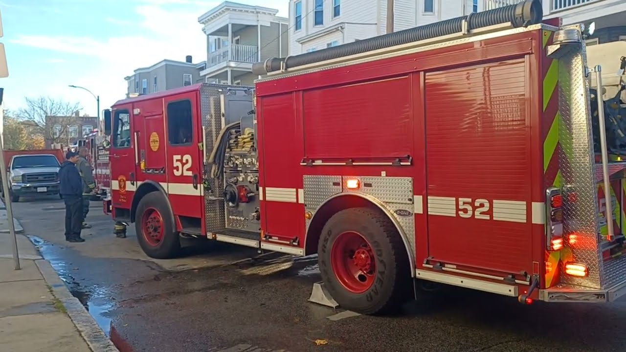 Boston fire department respond to a  fire on Withington Street. November 1, 2025