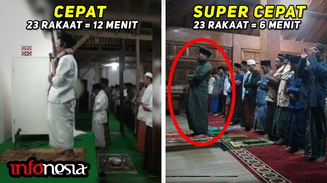 ASTAGFIRULLAH!  Deretan Sholat Tarawih TERCEPAT di Indonesia