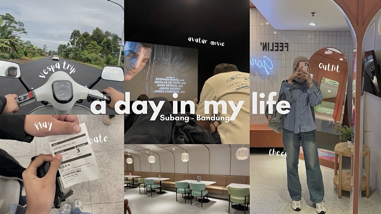Один день из моей жизни 🛵💭 || еду в Бандунг • свидание в кино • расслабляющий видеоблог ᡣ𐭩˙ᵕ˙ᰔᩚ