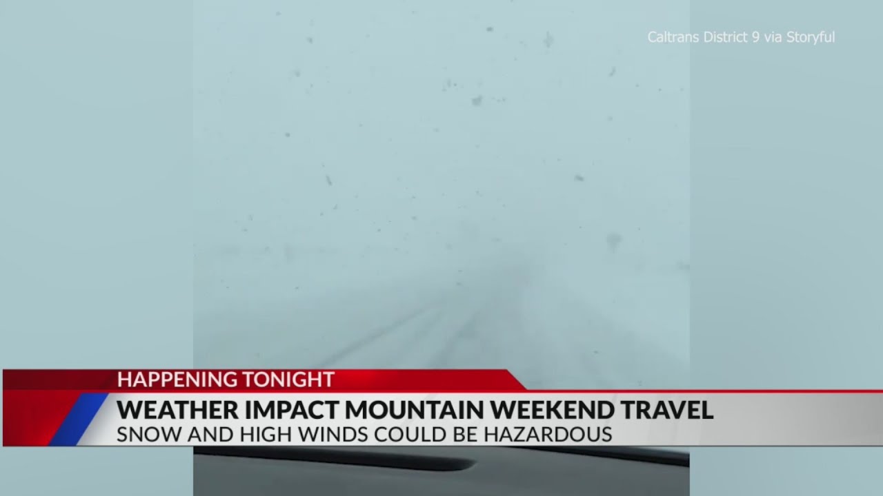 Heavy mountain snow on the way to cause travel impacts - YouTube