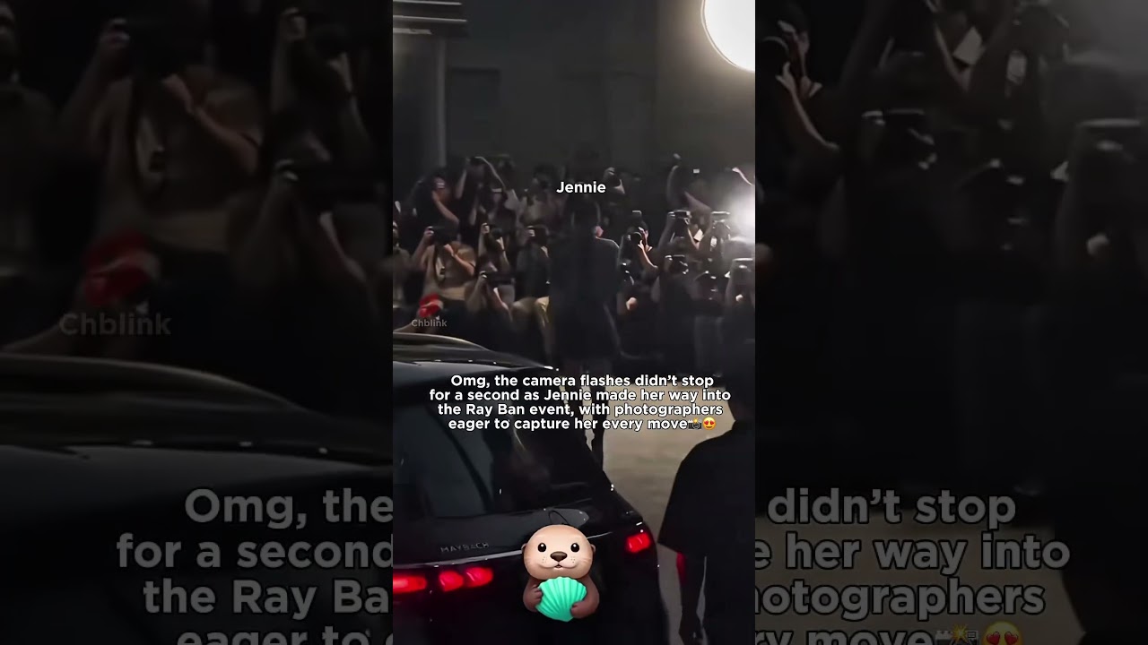 Omg, nonstop flashes lit up as Jennie arrived at the RayBan event 📸 