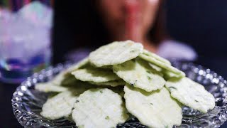 【ASMR】わさびせんべい　Wasabi rice crackers 와사비 전병　वसाबी चावल पटाखे  【咀嚼音/食べる音/eating sounds/먹방】