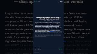 Ele insinuou vender Bitcoin. No dia seguinte, comp #shorts