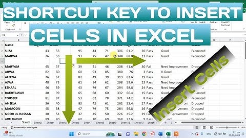 Shortcut key to Insert Cells in MS Excel | Short Trick Insert Cells in MS Excel 