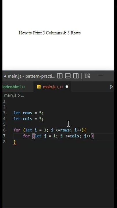 How to make 5 columns and rows html css JavaScript pattern practice ...