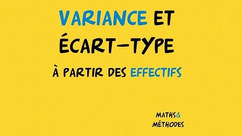Variance et écart type d
