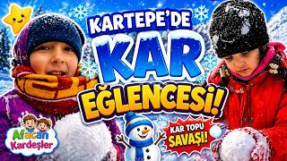 Kartepe’de KAR EĞLENCESİ! ❄️⛄ Afacan Kardeşler Karlarla Oynuyor 🎉