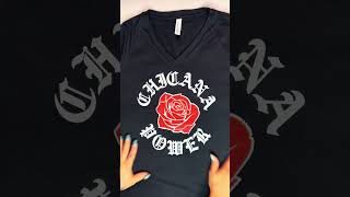 Chicana Power V-Neck 🔥Order at chicanothreads.com