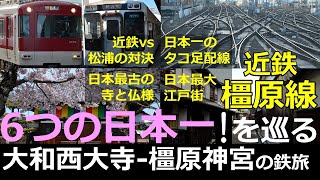 【近鉄橿原線1】６つの日本一を巡る！大和西大寺-橿原神宮の鉄旅