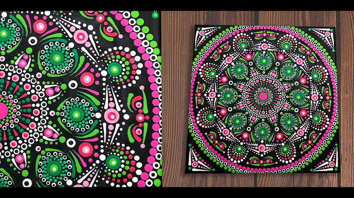 How to paint a Dot Mandala on a 10 x 10 Inch Canva...