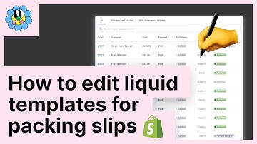 Edit the liquid template for your order packing slips in Freshly