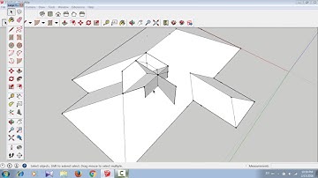 SketchUp-How to create Complex roof