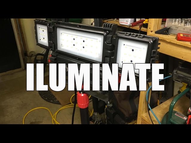 Husky 5 ft. 2500 Lumen Multi-Directional LED Work Light - 3PL-TP-DF-24W -  YouTube
