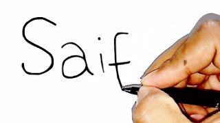 How to Turn word SAIF into Saif Ali Khan Drawing