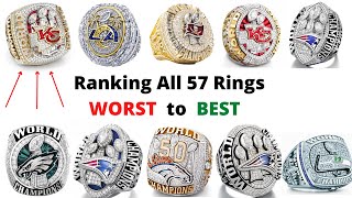 Ranking All 57 Super Bowl Rings WORST to BEST!