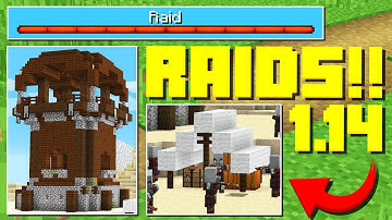 MINECRAFT RAIDS! (NEW Minecraft 1.14 Snapshot Update)