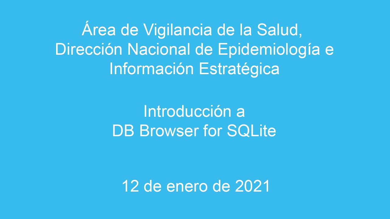Introducción a DB Browser for SQLite - 12/01/2021 - YouTube