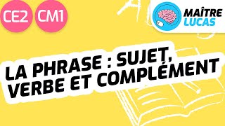 La phrase : sujet, verbe et complément CE2 - CM1 - Cycle 2 et 3 - Francais - Grammaire