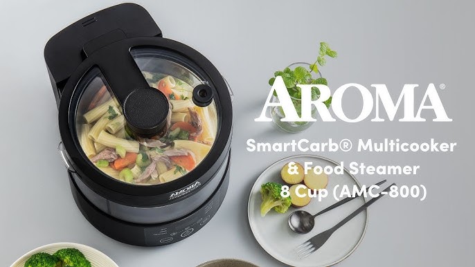 Aroma 8 Cup Digital Cool-Touch Rice Cooker and Food Steamer, Stainless,  Factory Remanufactured