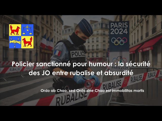 Le policier rubalise sanctionné pour humour