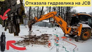 Гидравлика отказалась работать!JCB 3cx￼. Выездная диагностика и устранения неполадки!