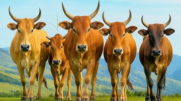 Suara Puluhan Sapi Moo Berkeliaran di Ladang Hijau, Suara Sapi Memanggil Kawan